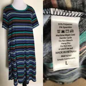 Large LuLaRoe Carly Striped Black